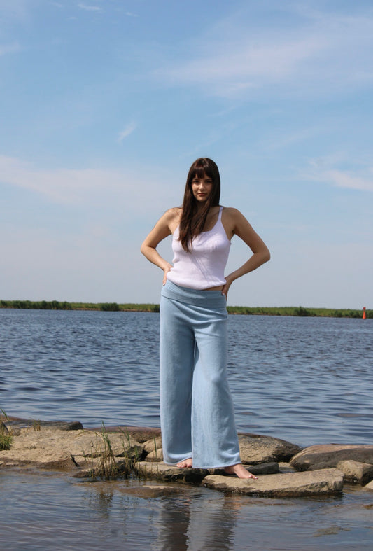 Travel Pants Sky Blue