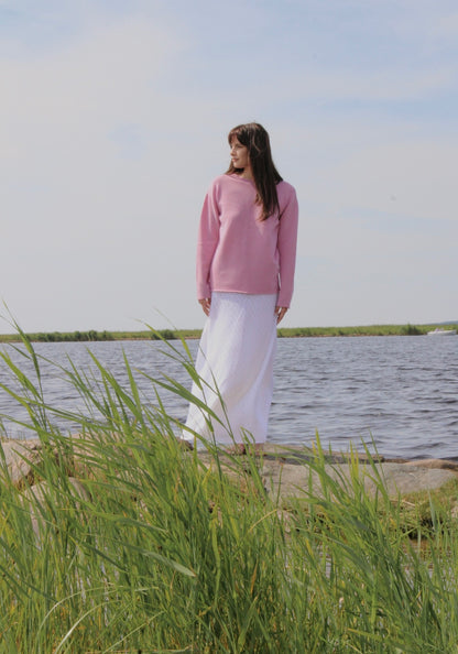 Travel Sweater Blush Pink